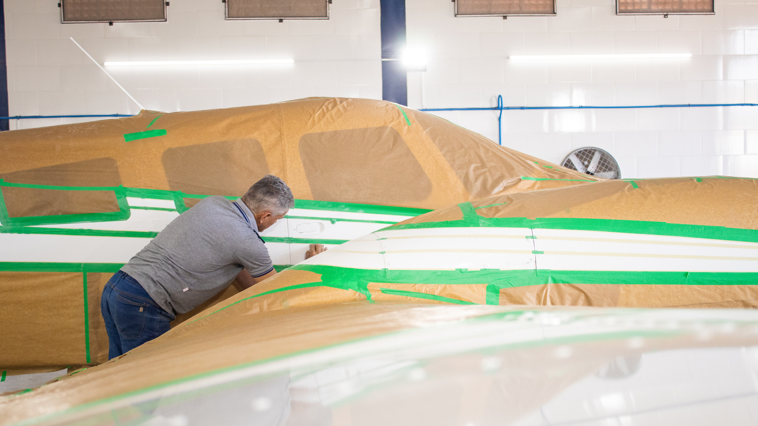 Hangar de pintura de aeronaves da Goiás Aviação